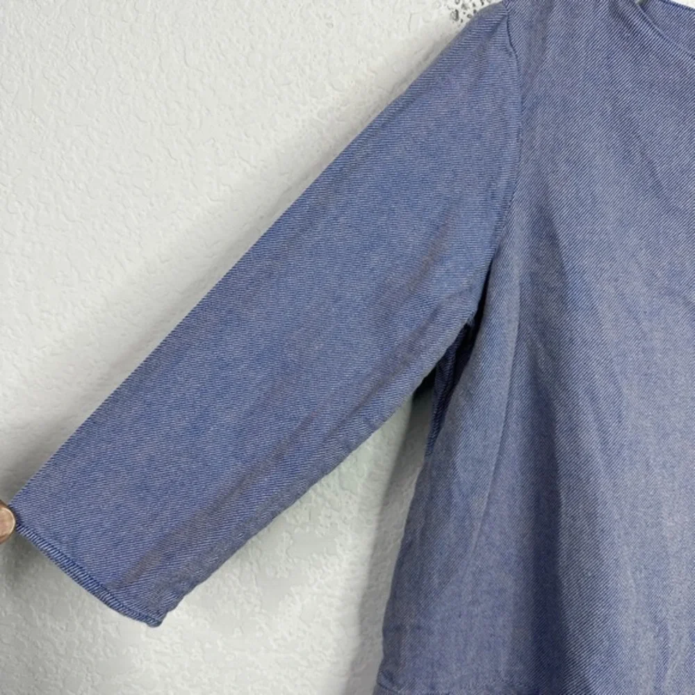 COS Dress Girls Size‎ 4/6 Blue Chambray Long Sleeve Ruffle Flare Boho Preppy